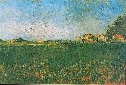 Vincent Van Gogh, Farmhouses in a Wheat Field near Arles